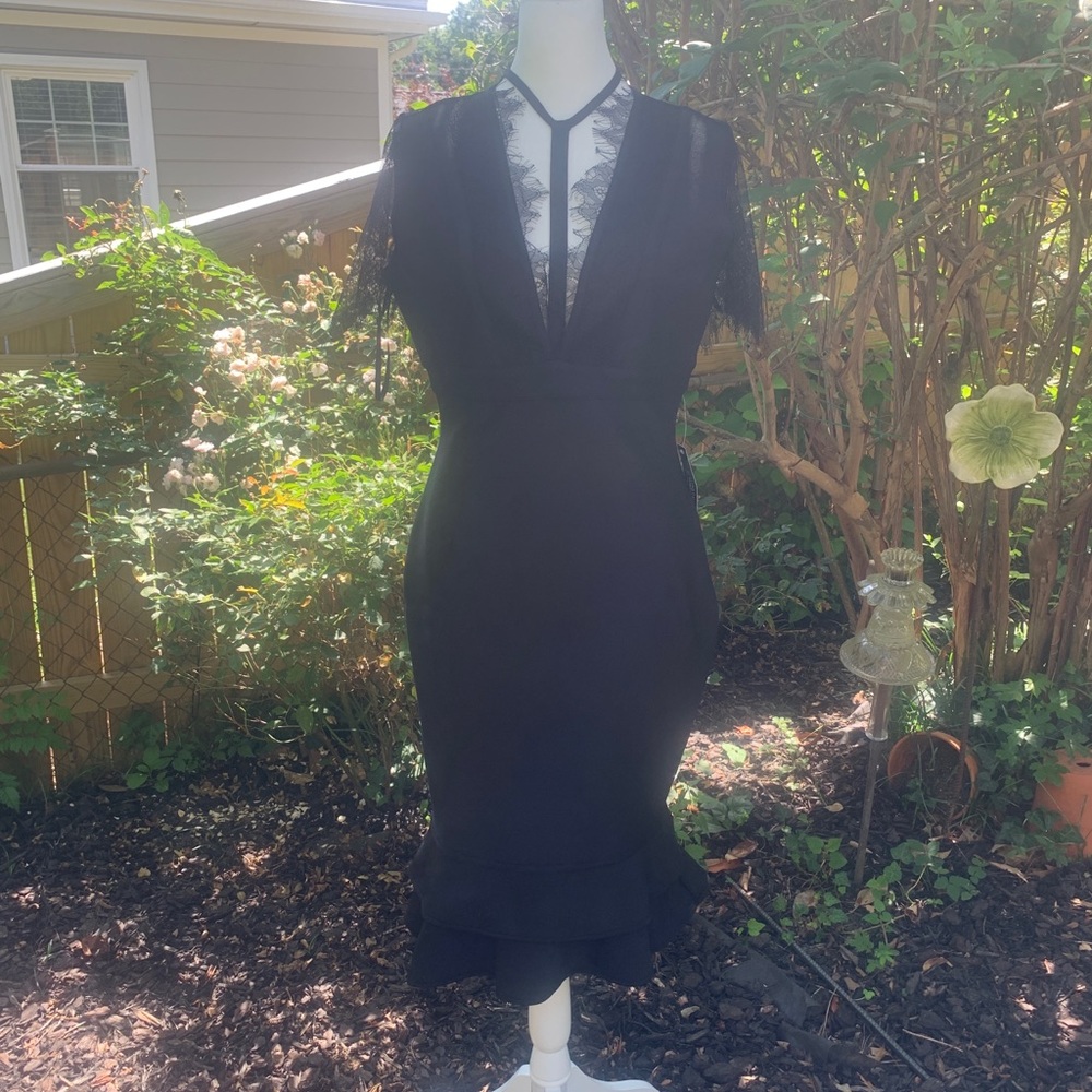 Venus bodycon black dress size M